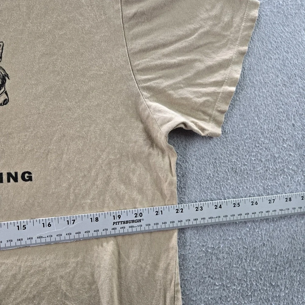 The North‎ Face Men Shirt L Tan Graphic Donkey Print Short Sleeve Logo